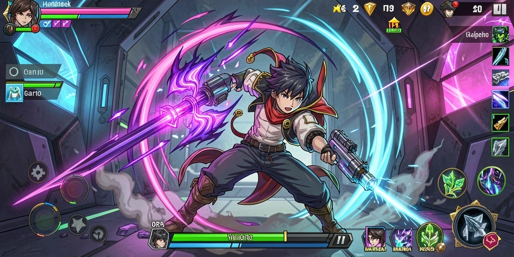 Tampilan utama game dengan karakter yang menarik.